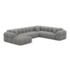 Strukturstoff U-Form XXL Wohnlandschaft Avoria – Bild 48
