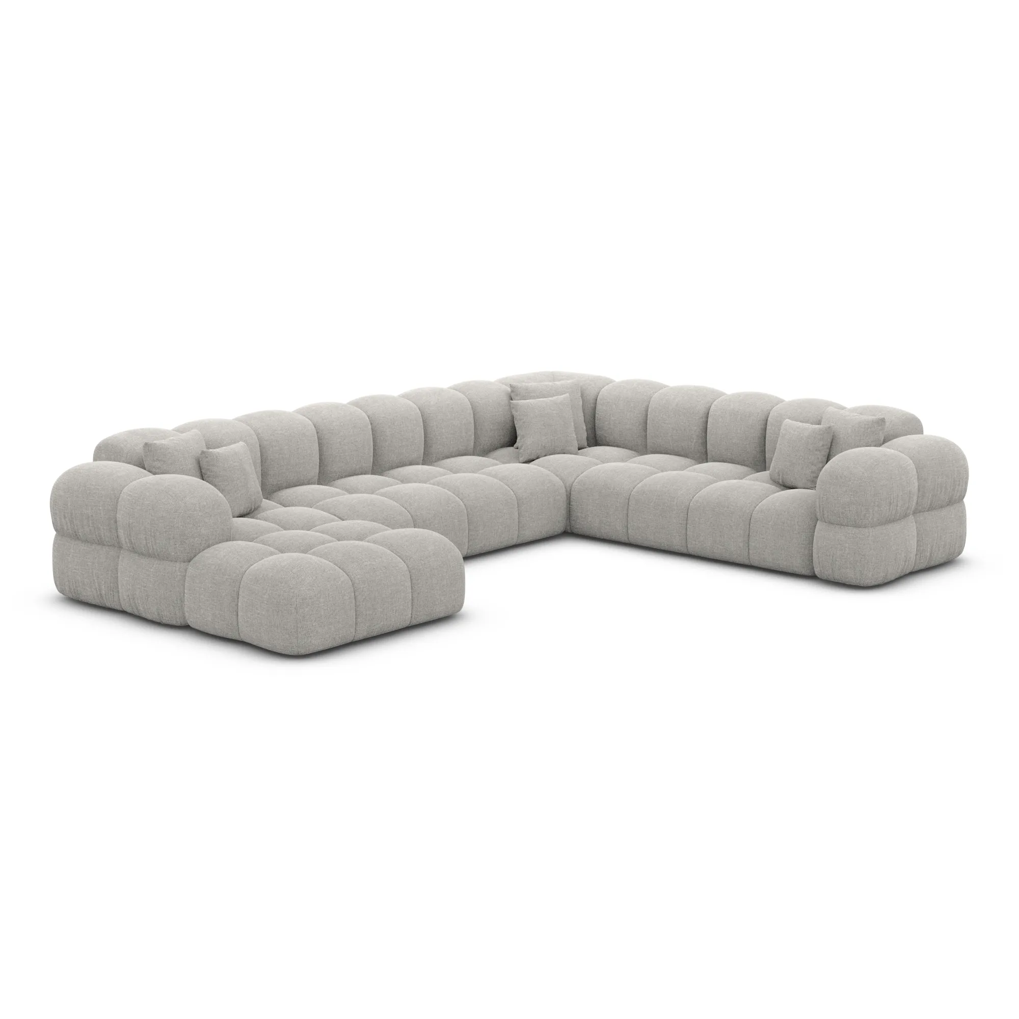 Strukturstoff U-Form XXL Wohnlandschaft Avoria – Bild 51