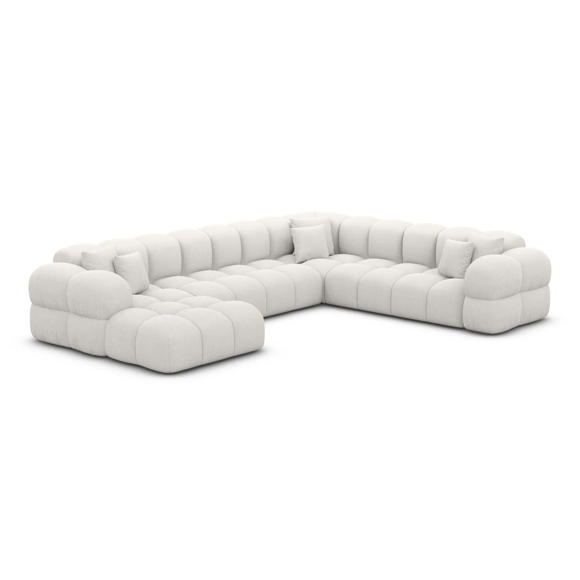 Strukturstoff U-Form XXL Wohnlandschaft Avoria – Bild 54