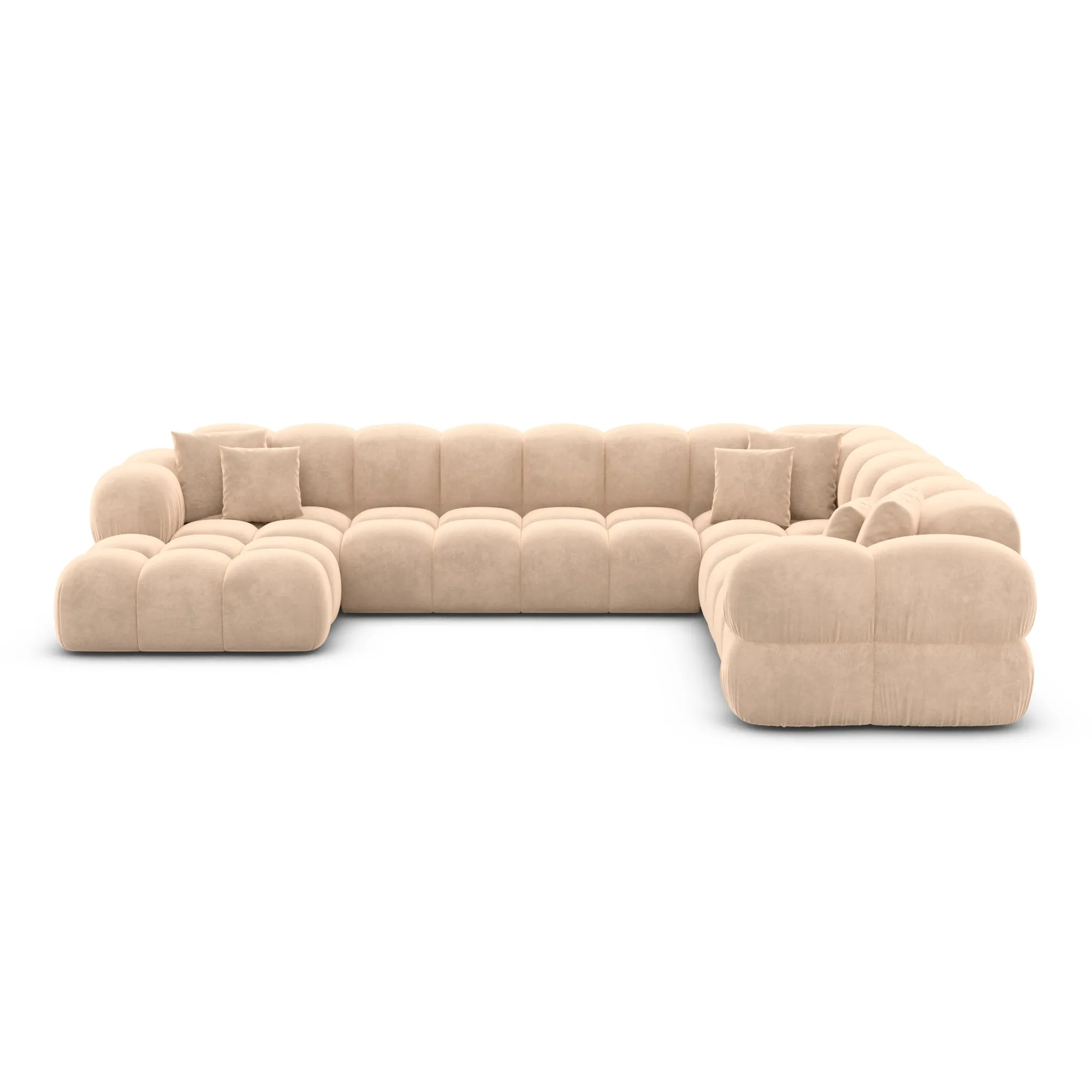 Samtstoff U-Form XXL Wohnlandschaft Avoria – Bild 95