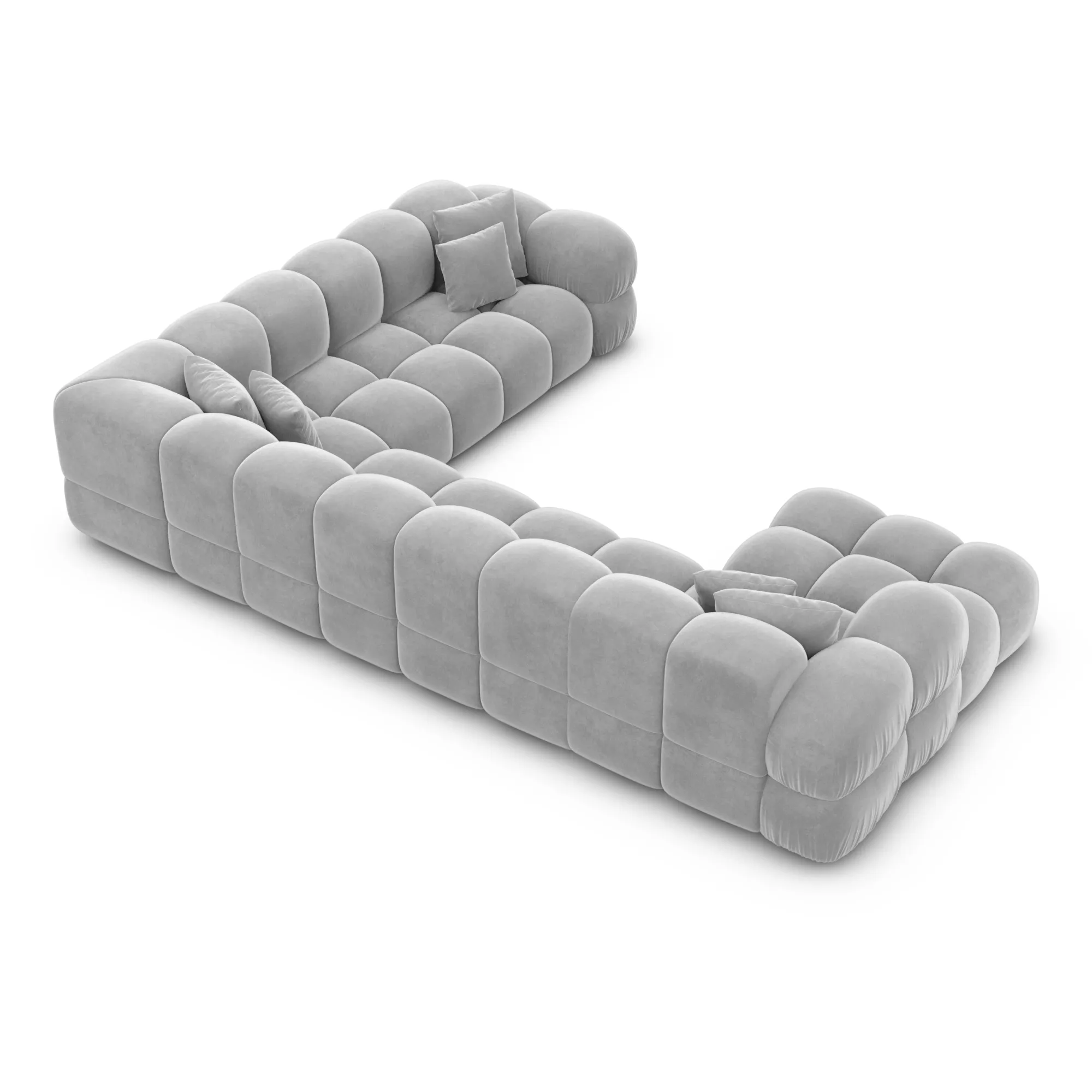 Samtstoff U-Form XXL Wohnlandschaft Avoria – Bild 42