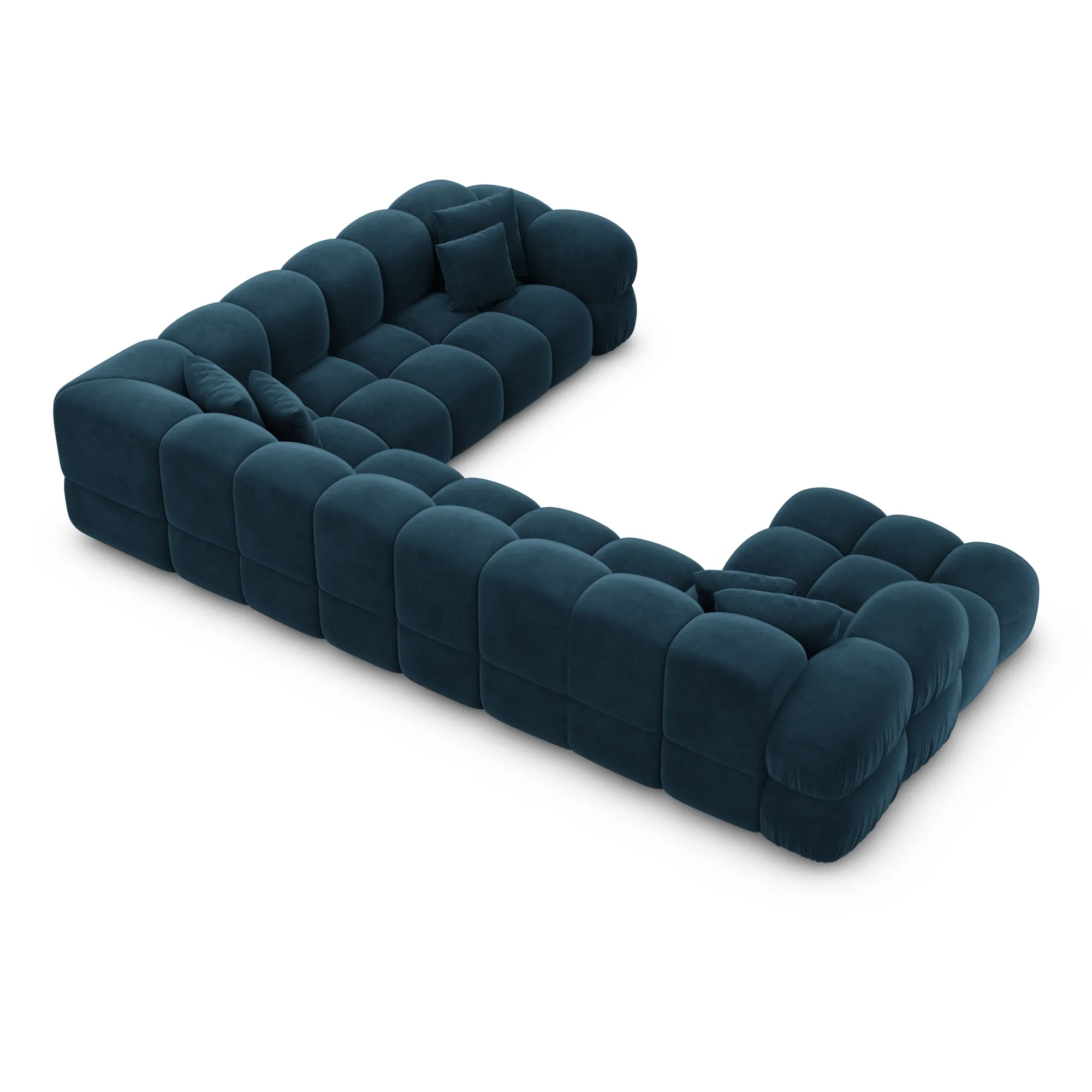 Samtstoff U-Form XXL Wohnlandschaft Avoria – Bild 45