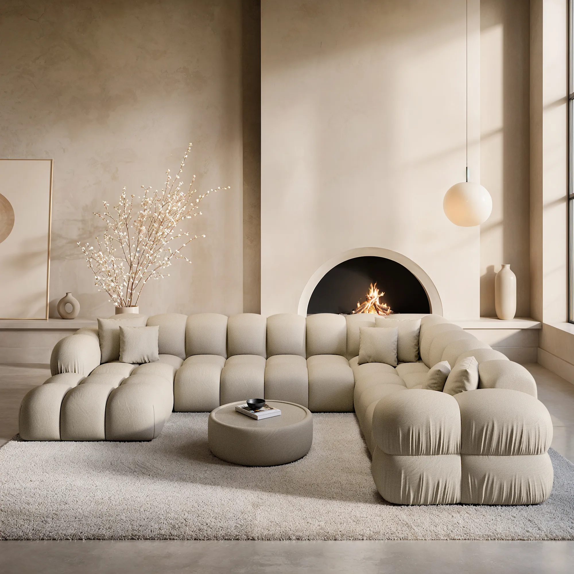 Kunstleder U-Form XXL Wohnlandschaft Avoria