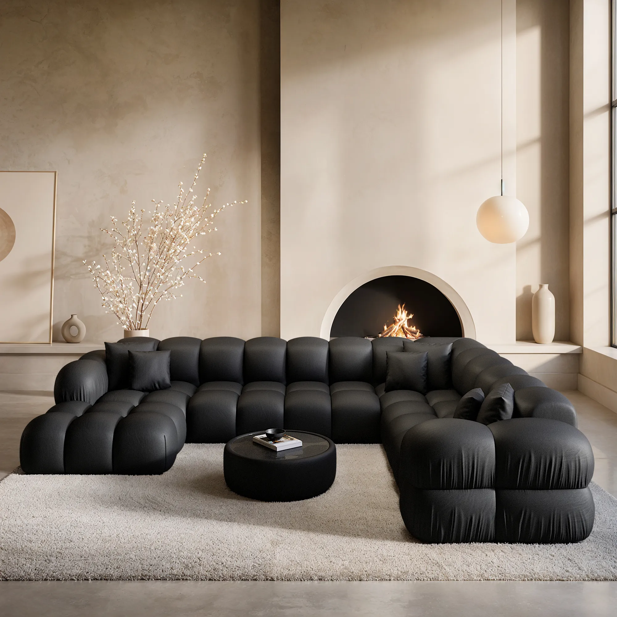 Kunstleder U-Form XXL Wohnlandschaft Avoria – Bild 2