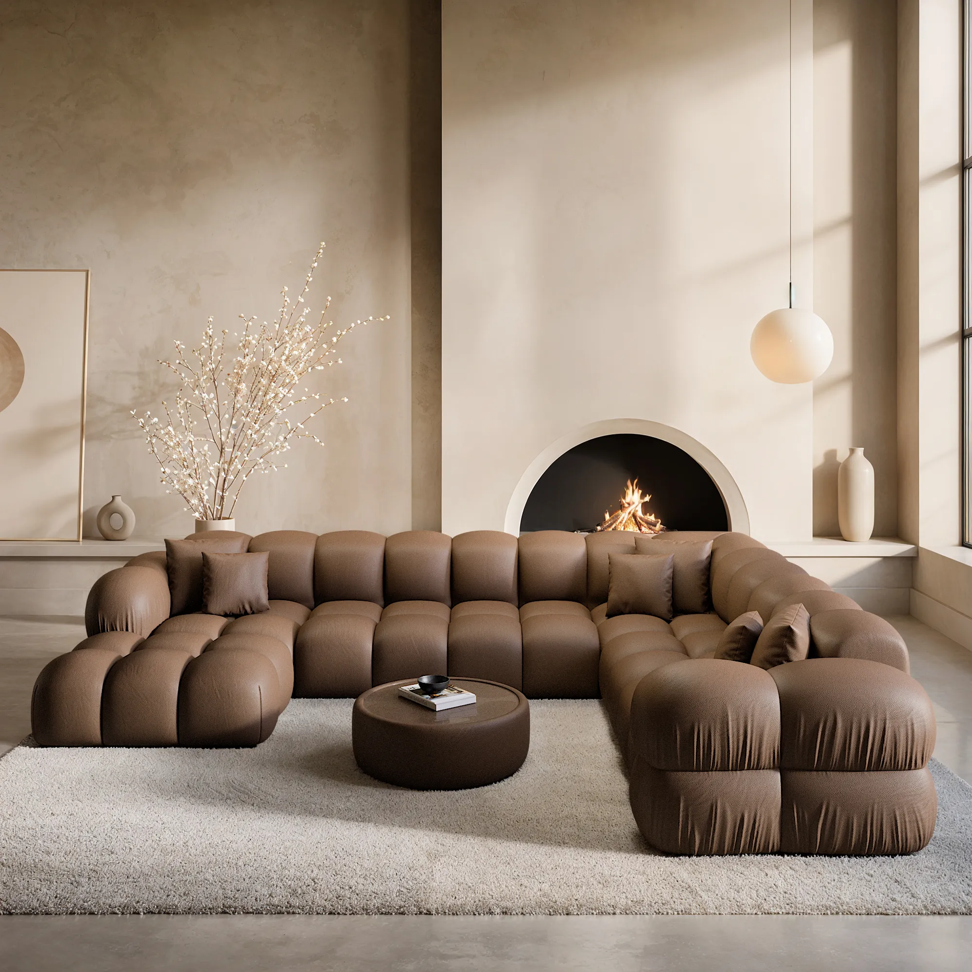 Kunstleder U-Form XXL Wohnlandschaft Avoria – Bild 3