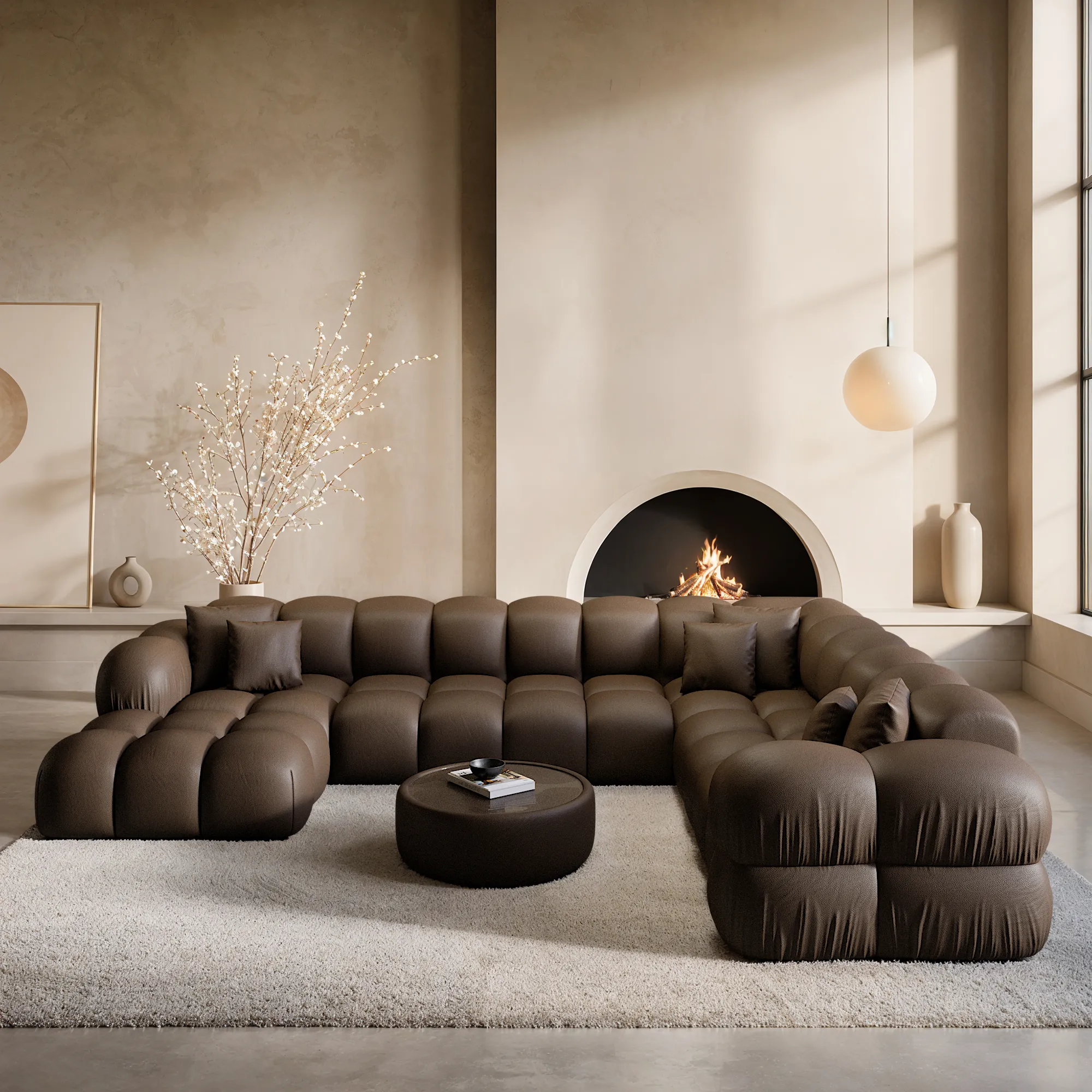 Kunstleder U-Form XXL Wohnlandschaft Avoria – Bild 5