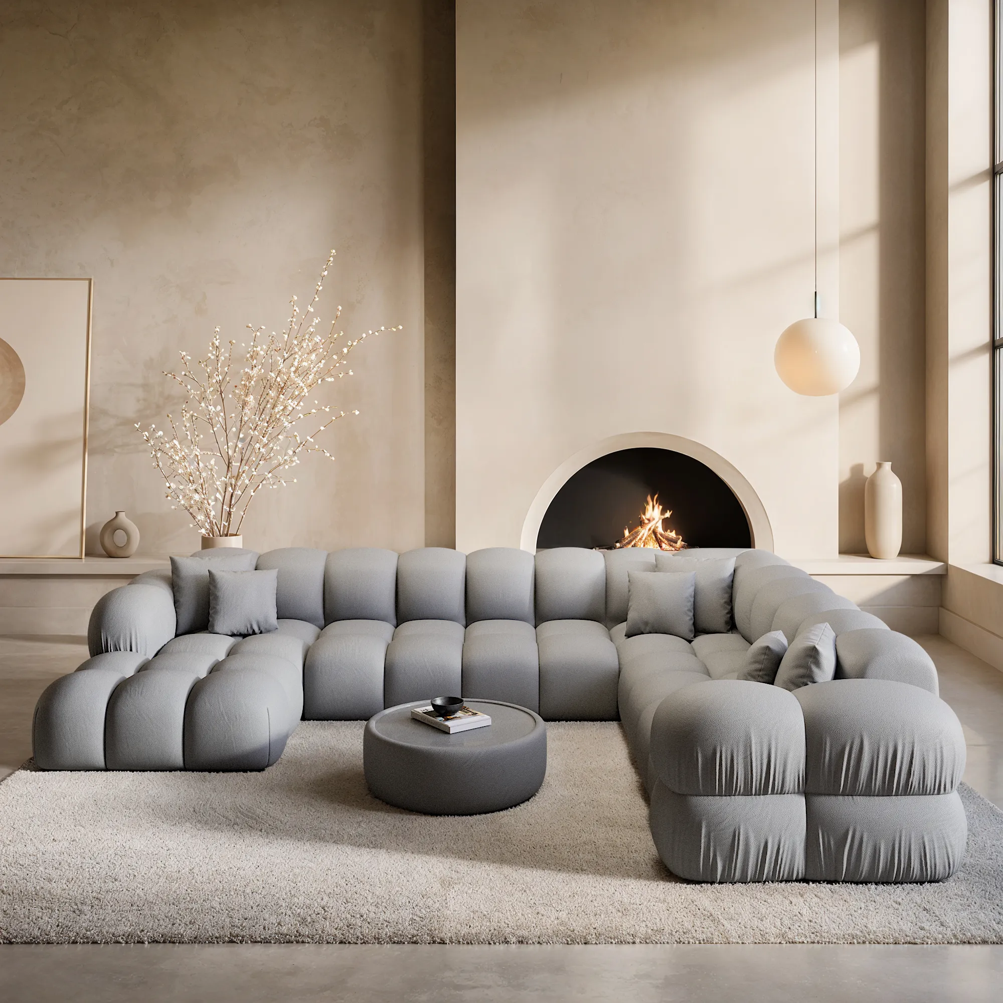 Kunstleder U-Form XXL Wohnlandschaft Avoria