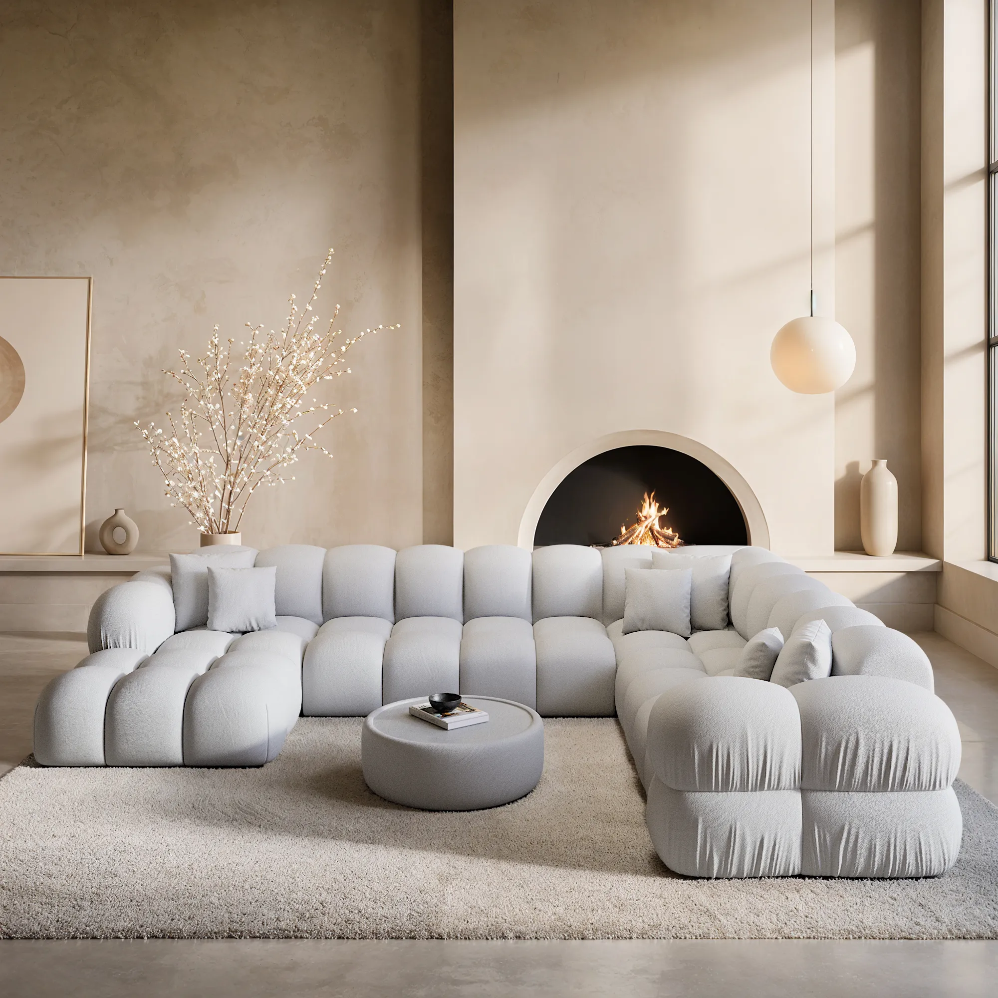 Kunstleder U-Form XXL Wohnlandschaft Avoria