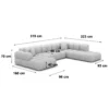 Cord U-Form XXL Lounge Wohnlandschaft Avoria – Bild 38