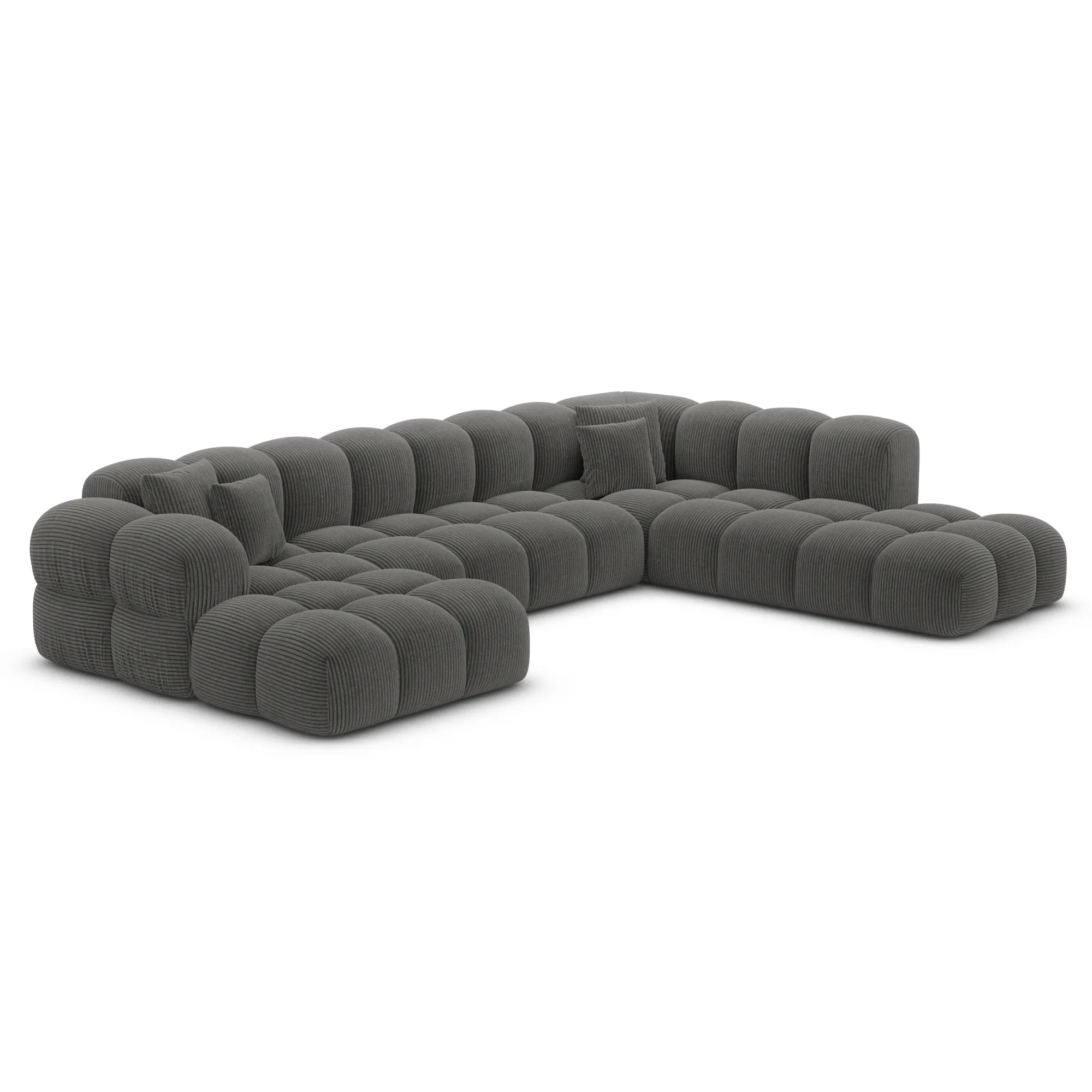 Cord U-Form XXL Lounge Wohnlandschaft Avoria – Bild 24