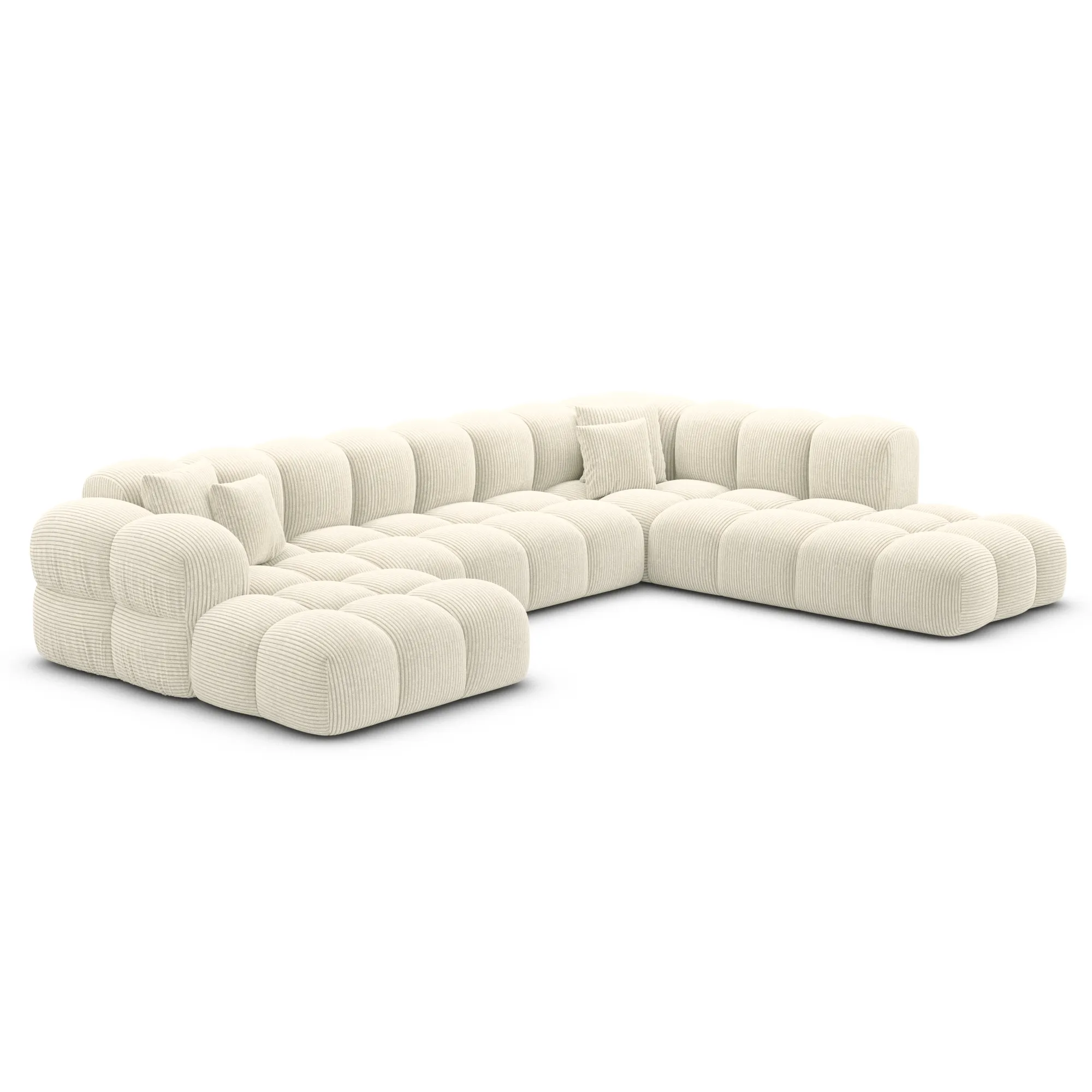 Cord U-Form XXL Lounge Wohnlandschaft Avoria – Bild 27