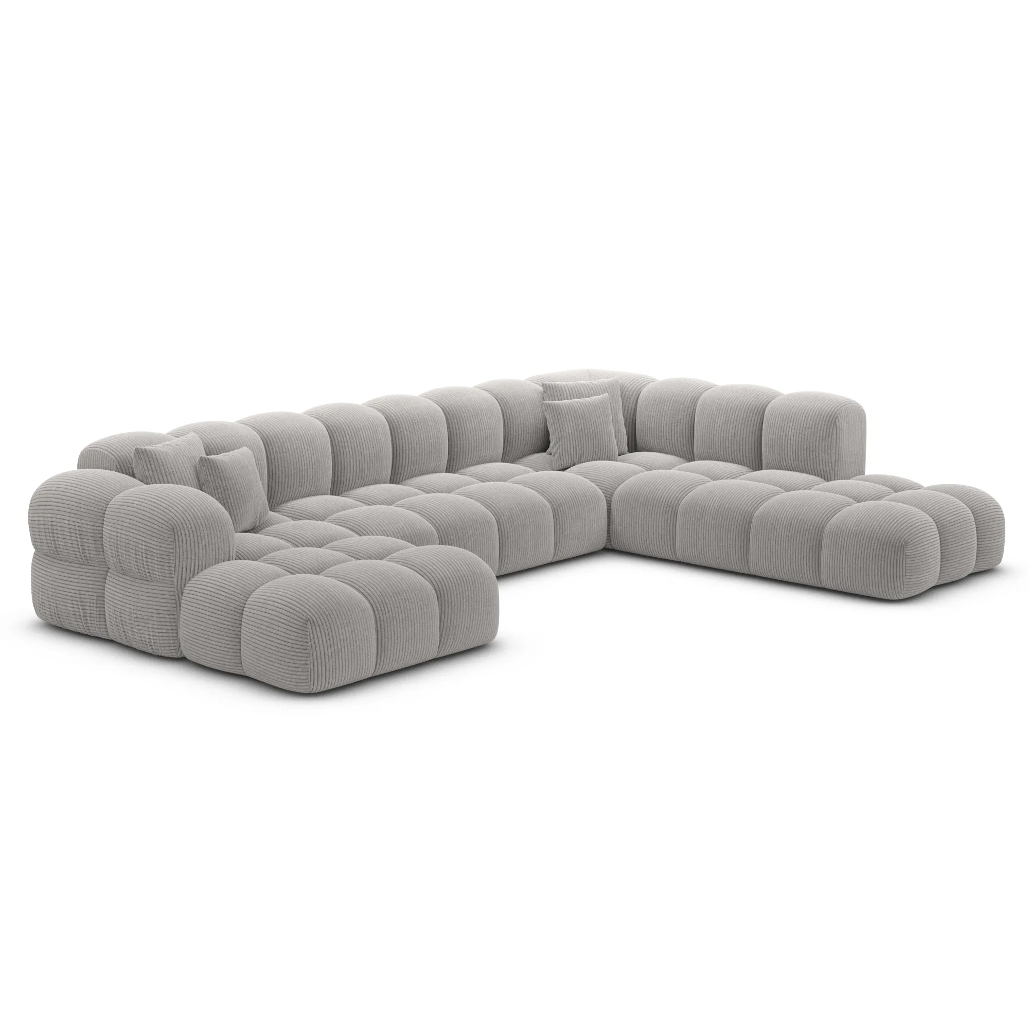 Cord U-Form XXL Lounge Wohnlandschaft Avoria – Bild 30