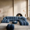 Strukturstoff U-Form XXL Lounge Wohnlandschaft Avoria – Bild 11