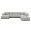 Strukturstoff U-Form XXL Lounge Wohnlandschaft Avoria – Bild 79