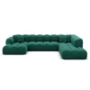 Samtstoff U-Form XXL Lounge Wohnlandschaft Avoria – Bild 47