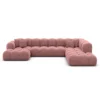 Samtstoff U-Form XXL Lounge Wohnlandschaft Avoria – Bild 56