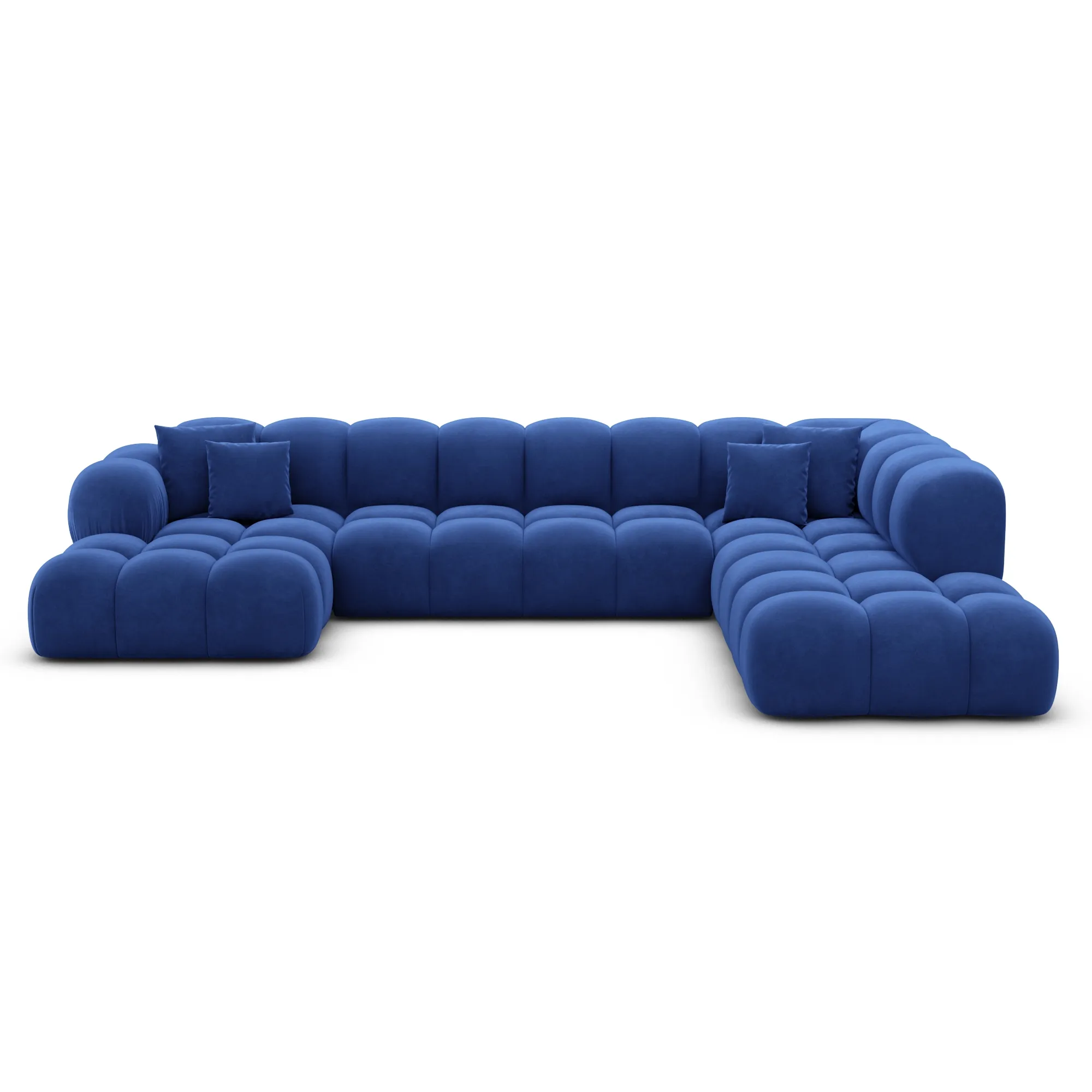 Samtstoff U-Form XXL Lounge Wohnlandschaft Avoria – Bild 59