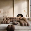 Echtleder U-Form XXL Lounge Wohnlandschaft Avoria – Bild 8