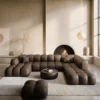 Echtleder U-Form XXL Lounge Wohnlandschaft Avoria – Bild 10