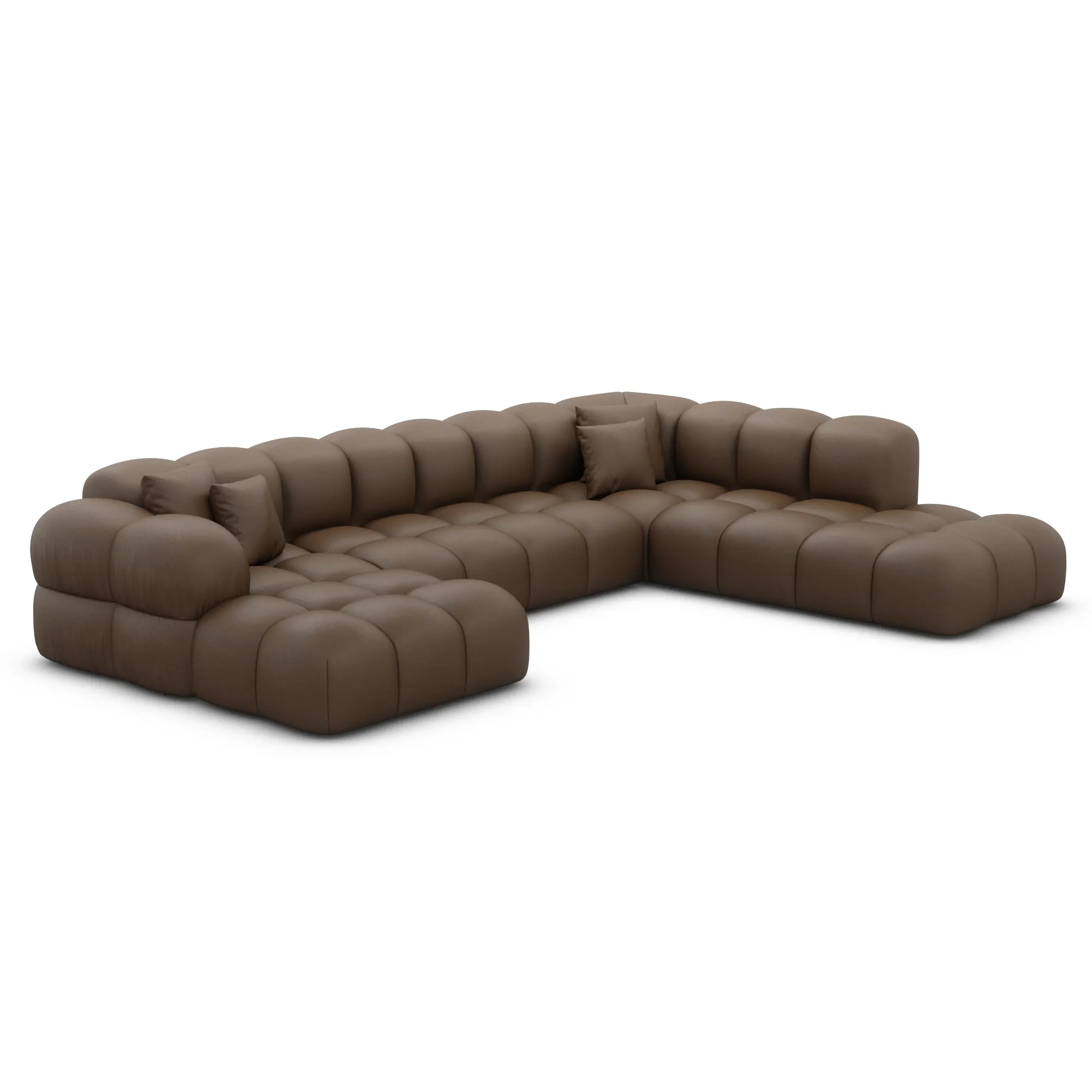Echtleder U-Form XXL Lounge Wohnlandschaft Avoria – Bild 62