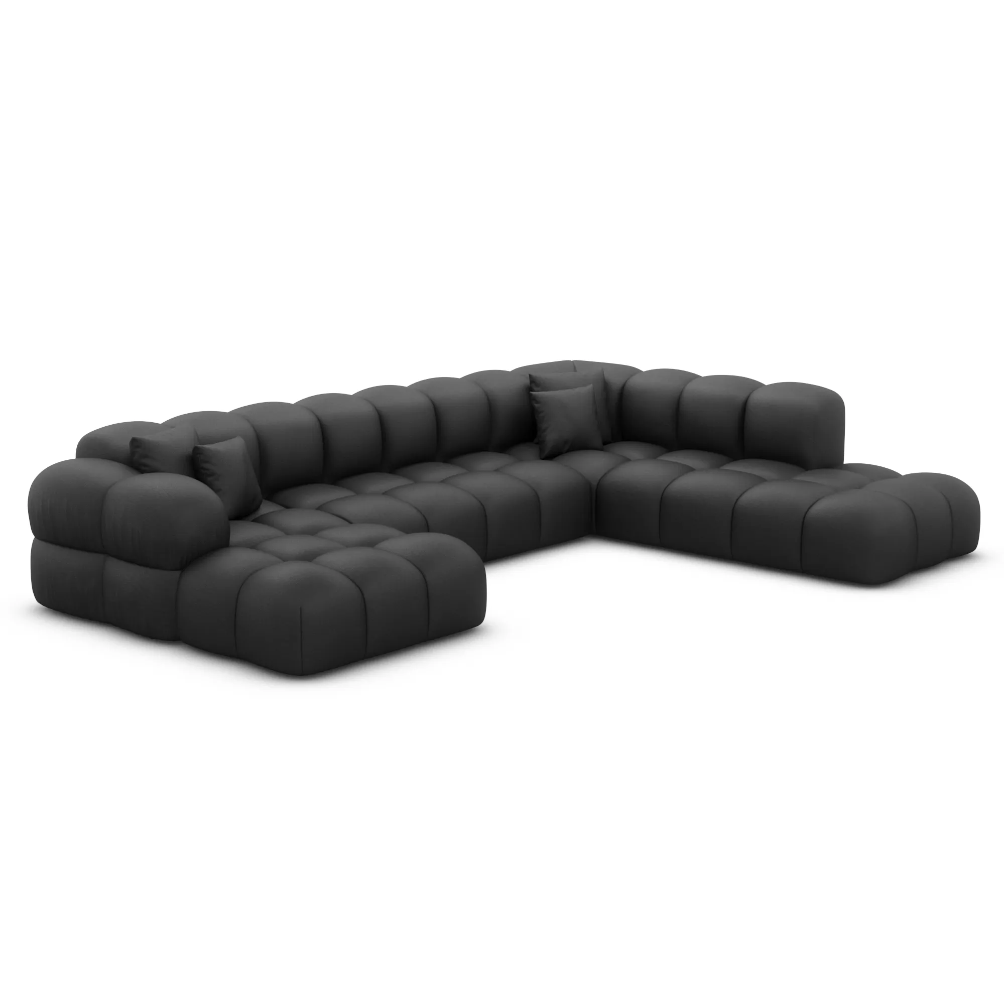 Kunstleder U-Form XXL Lounge Wohnlandschaft Avoria – Bild 47
