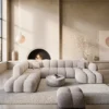 Strukturstoff U-Form XXL Lounge Wohnlandschaft Avoria – Bild 17