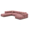 Samtstoff U-Form XXL Lounge Wohnlandschaft Avoria – Bild 91
