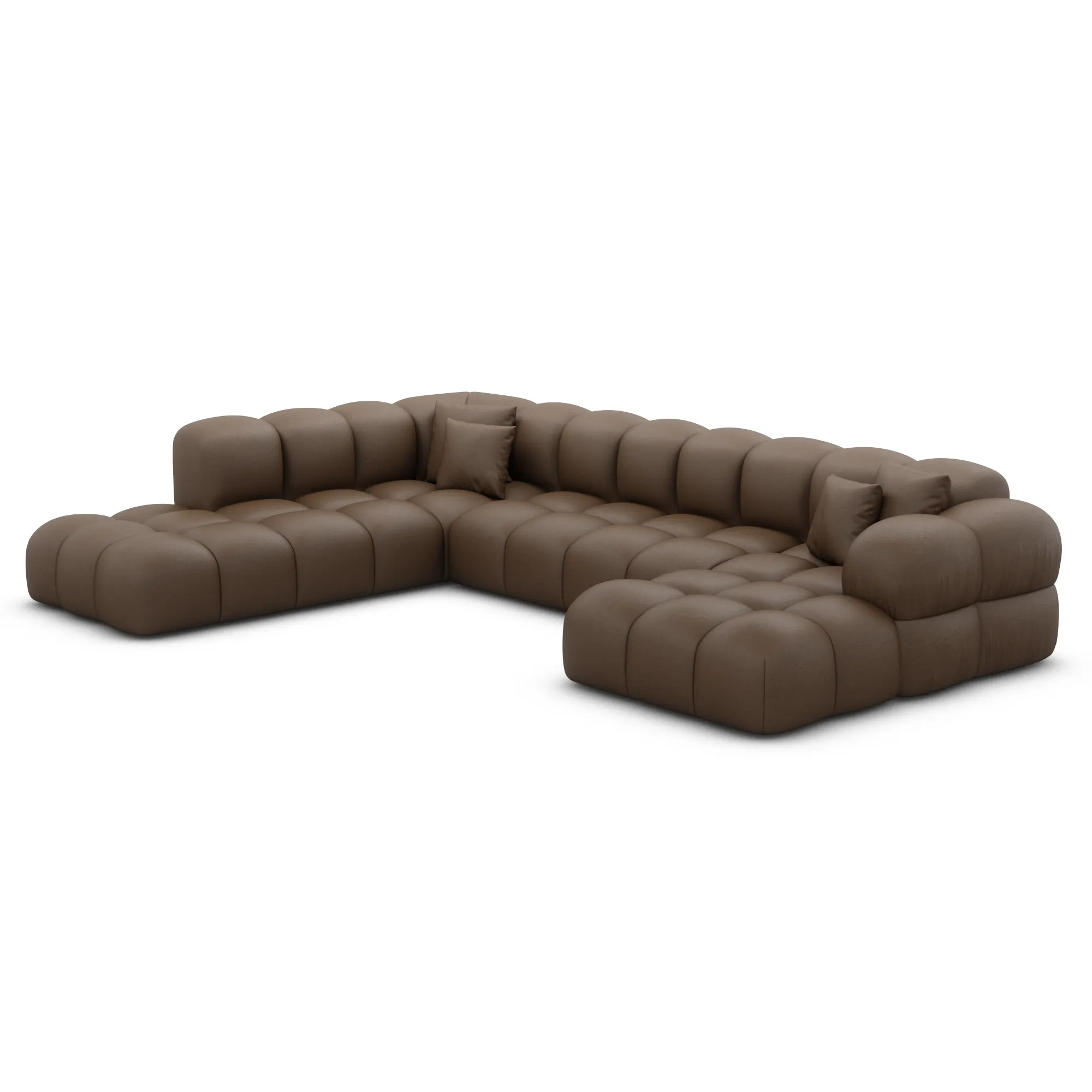 Kunstleder U-Form XXL Lounge Wohnlandschaft Avoria – Bild 32