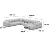 Cord U-Form XXL Wohnlandschaft Avoria – Bild 38