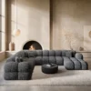 Bouclé U-Form XXL Wohnlandschaft Avoria – Bild 5