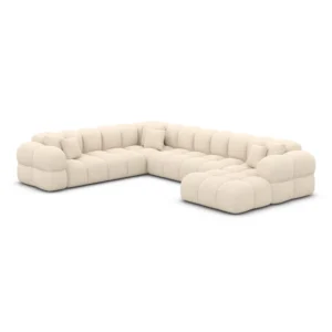 Strukturstoff U-Form XXL Wohnlandschaft Avoria