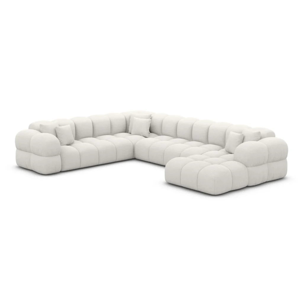 Strukturstoff U-Form XXL Wohnlandschaft Avoria