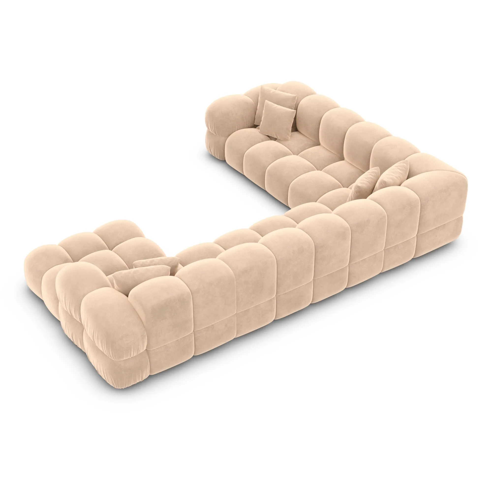 Samtstoff U-Form XXL Wohnlandschaft Avoria – Bild 60