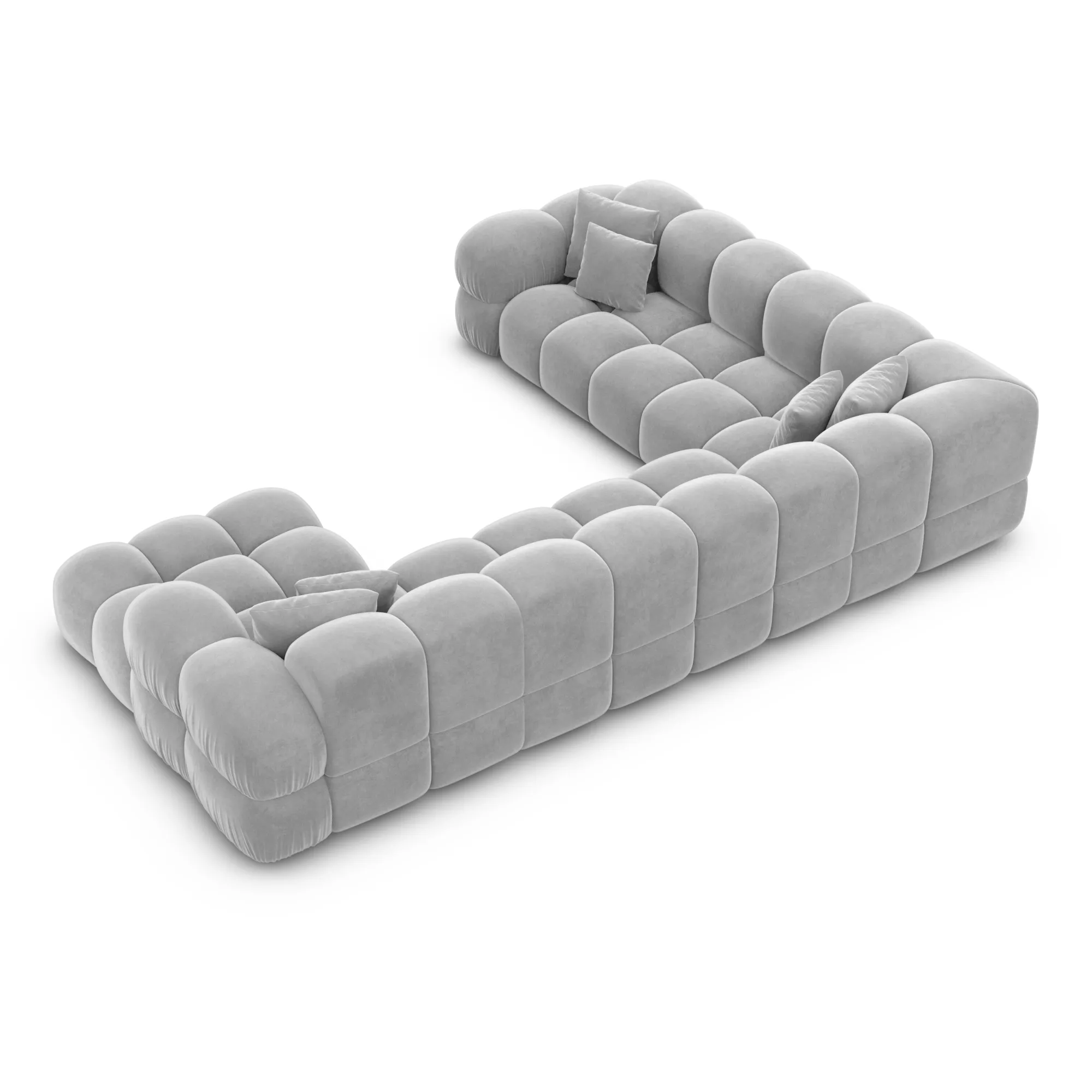 Samtstoff U-Form XXL Wohnlandschaft Avoria – Bild 78