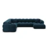 Samtstoff U-Form XXL Wohnlandschaft Avoria – Bild 80