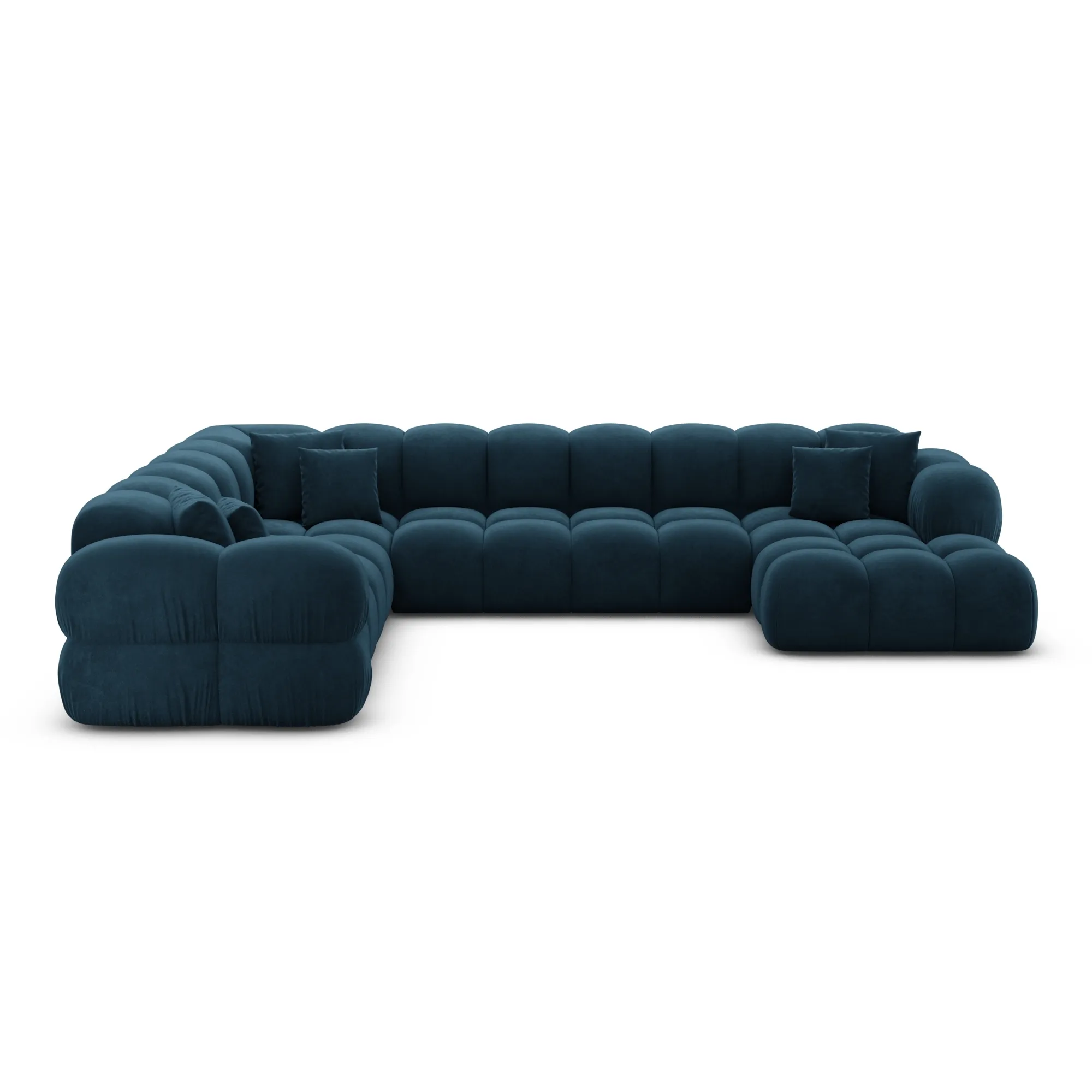 Samtstoff U-Form XXL Wohnlandschaft Avoria – Bild 80