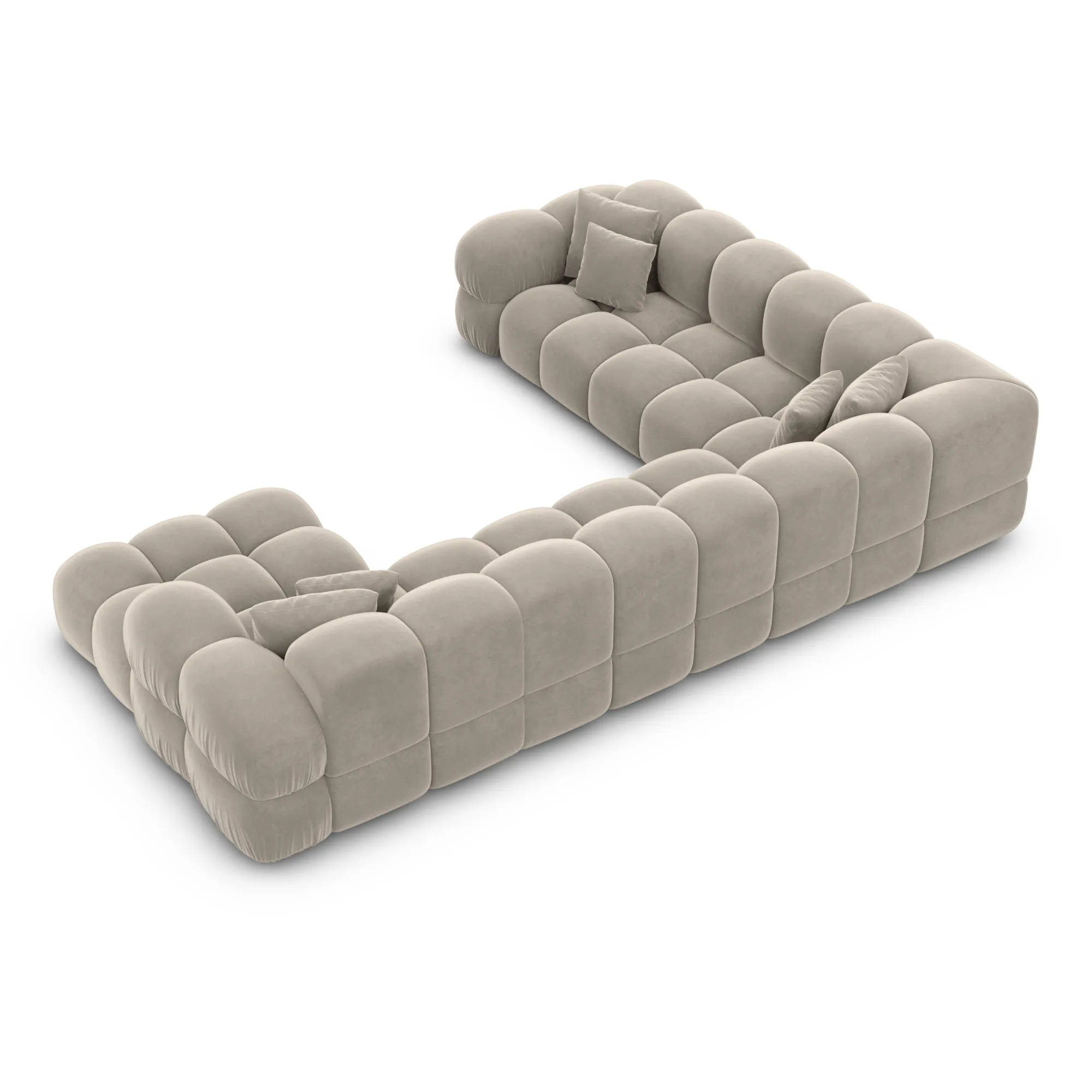 Samtstoff U-Form XXL Wohnlandschaft Avoria – Bild 93