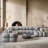 Echtleder U-Form XXL Wohnlandschaft Avoria – Bild 13