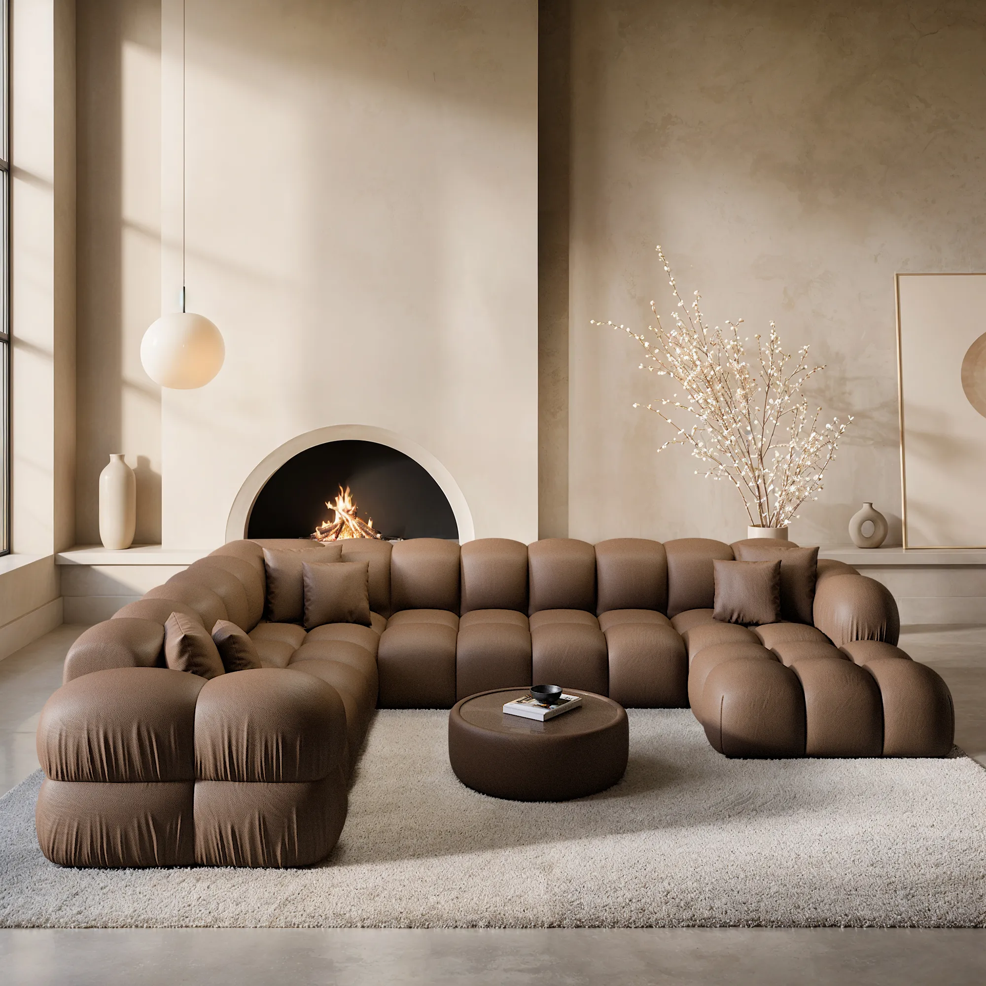 Kunstleder U-Form XXL Wohnlandschaft Avoria – Bild 11