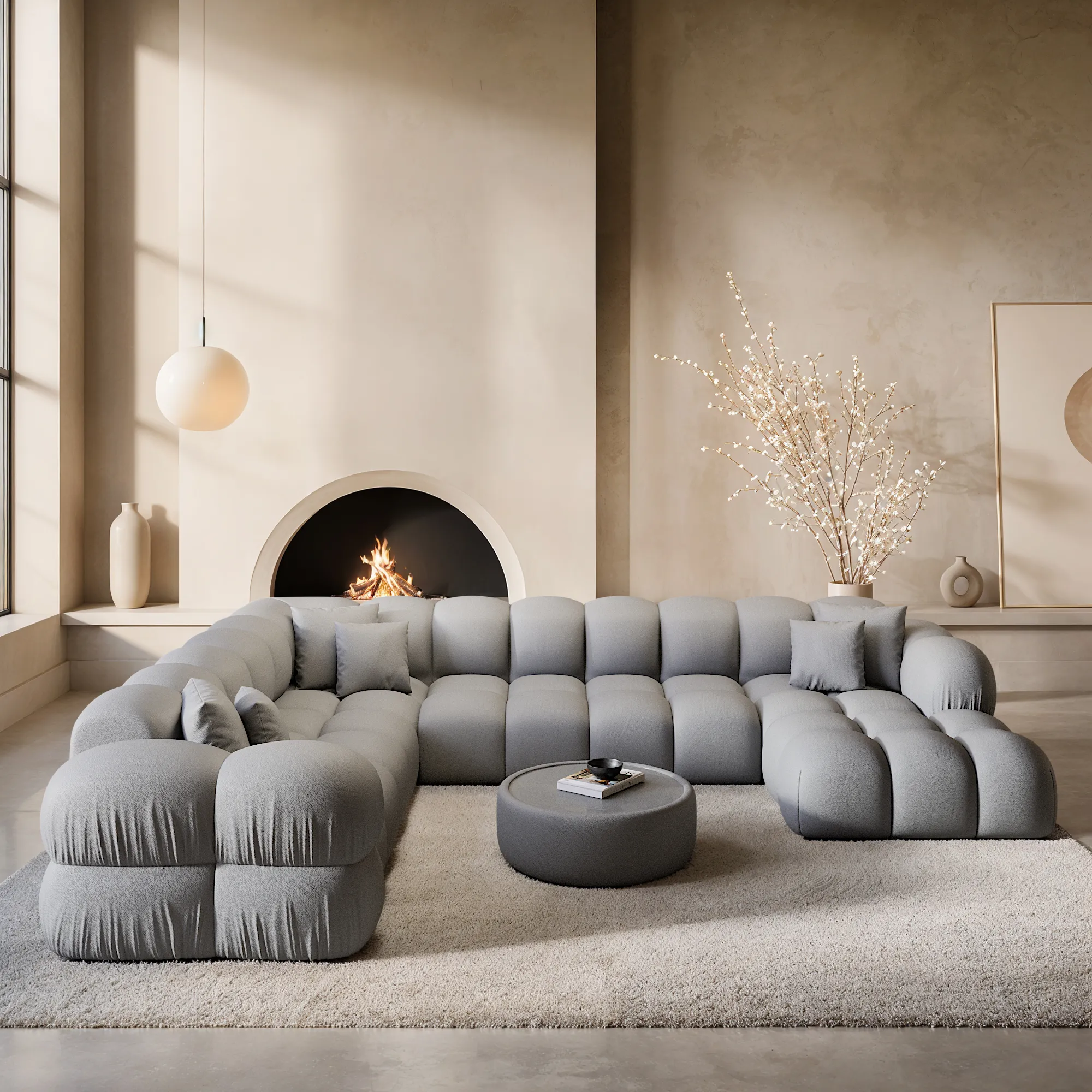 Kunstleder U-Form XXL Wohnlandschaft Avoria – Bild 15