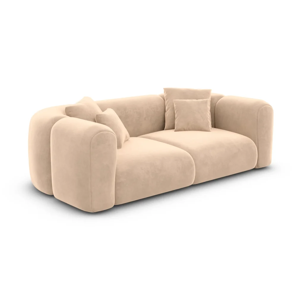 Samtstoff 2-Sitzer Couch Belio
