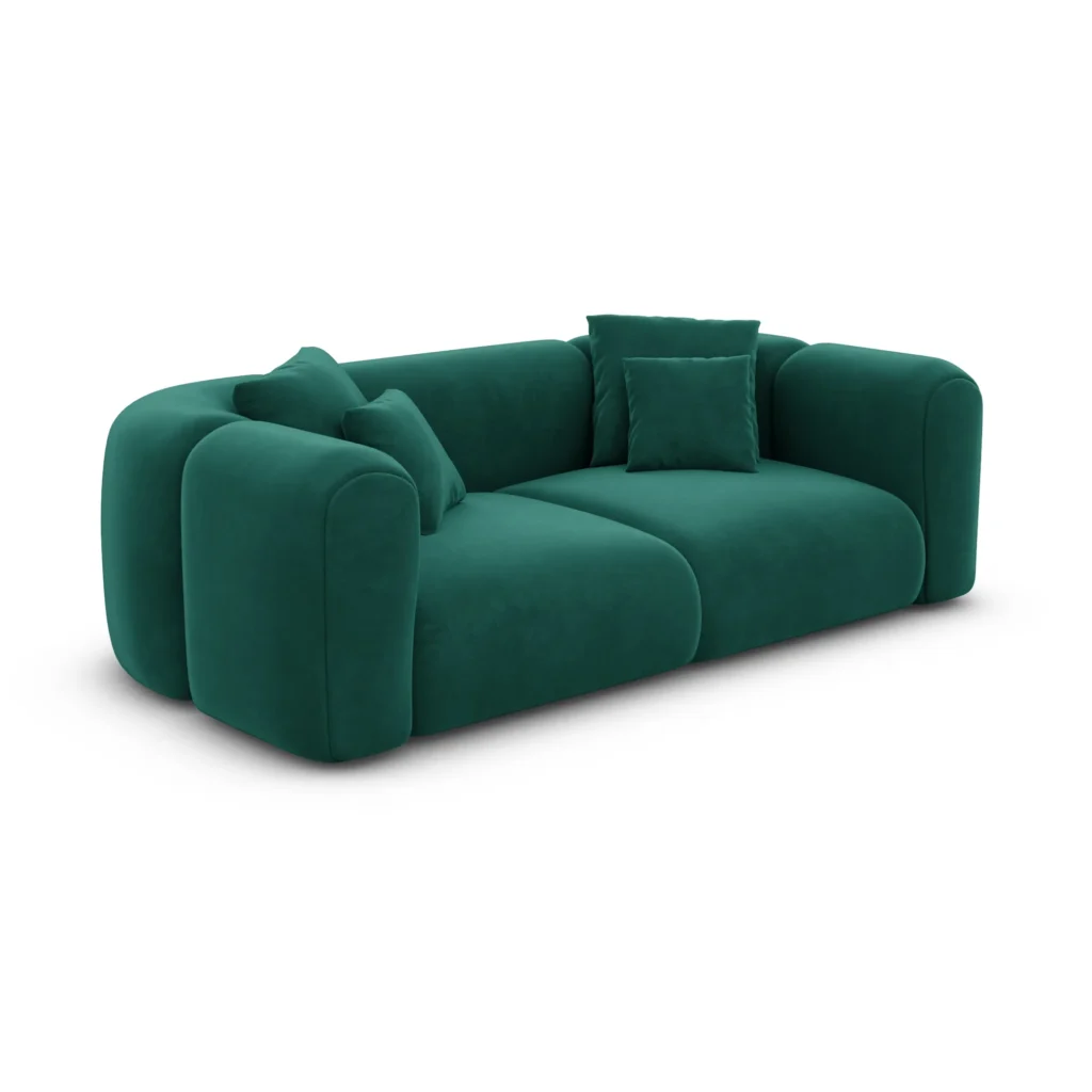 Samtstoff 2-Sitzer Couch Belio