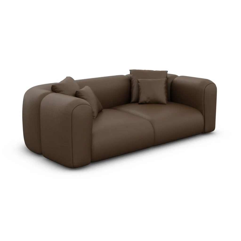 Echtleder 2-Sitzer Couch Belio