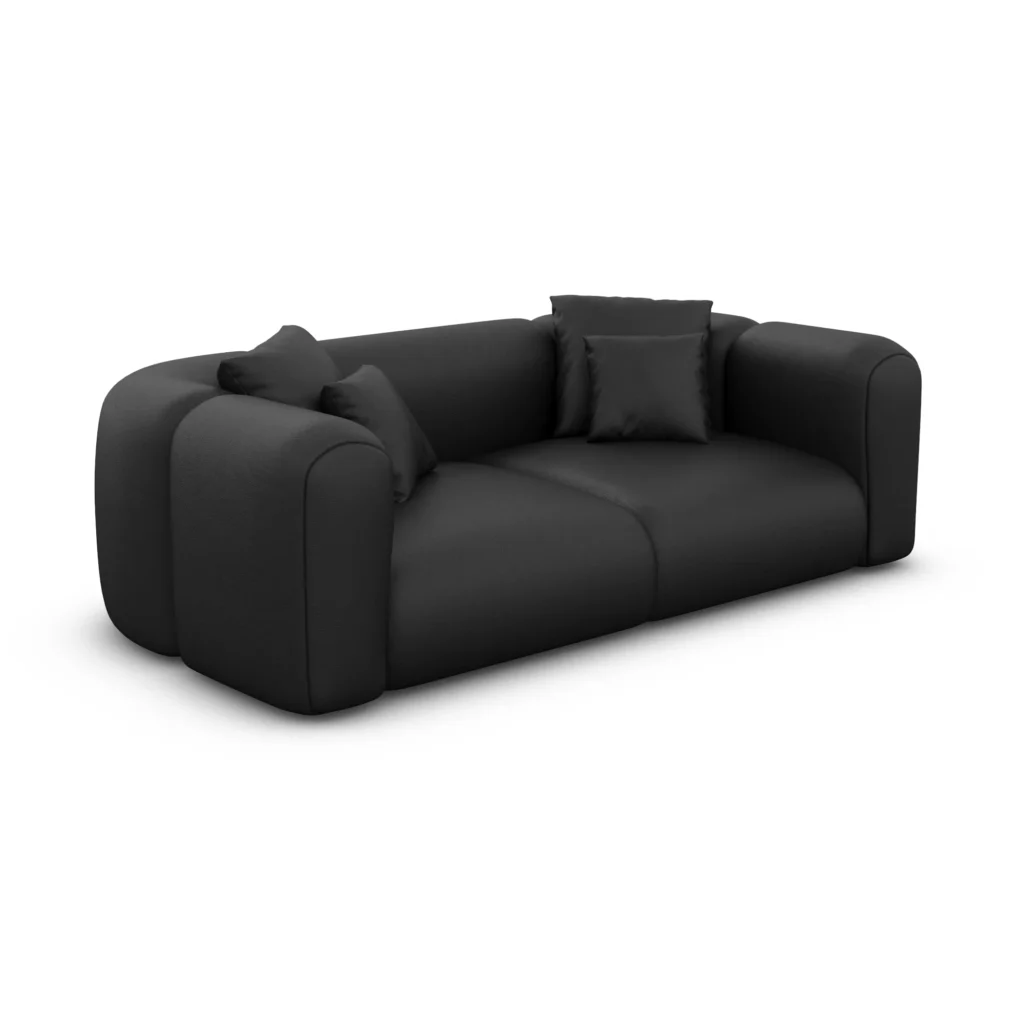 Kunstleder 2-Sitzer Couch Belio