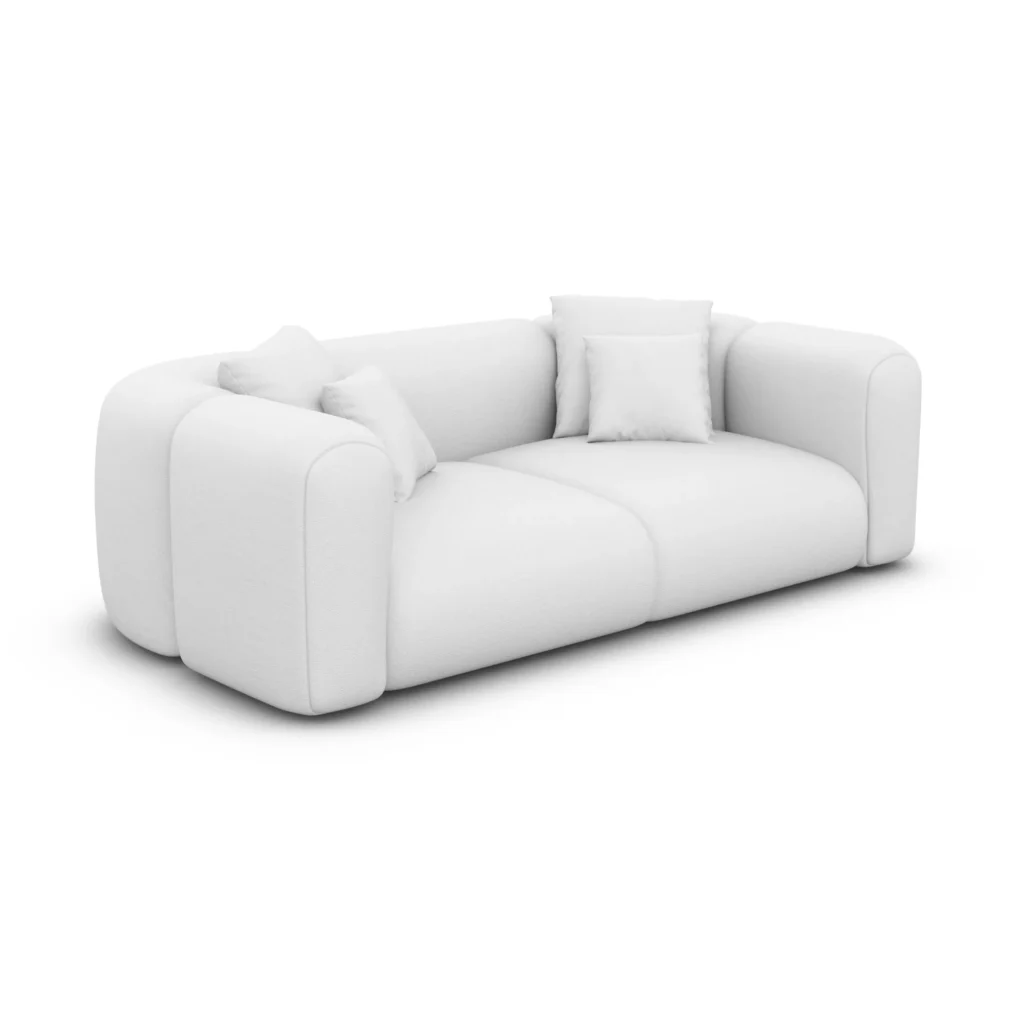 Kunstleder 2-Sitzer Couch Belio