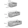 Kunstleder 3-2-1-Sitzer Sofa Set Belio