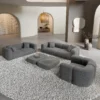 Bouclé 3-2-1-Sitzer Sofa Set Belio