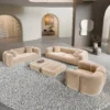 Samtstoff 3-2-1-Sitzer Sofa Set Belio