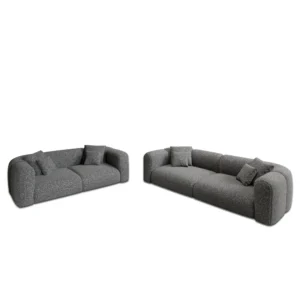 Bouclé 3-2-Sitzer Sofa Set Belio