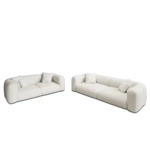 Bouclé 3-2-Sitzer Sofa Set Belio